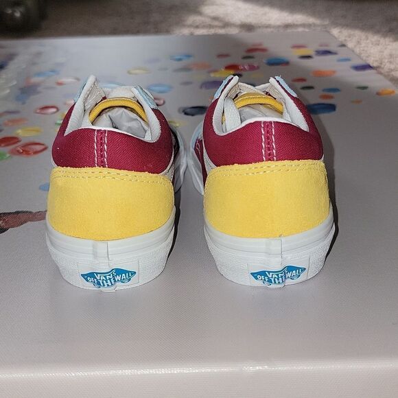 Vans Old Skool Classic Retro Rainbow Multi Color Skate Shoes Size 13 - Picture 5 of 10